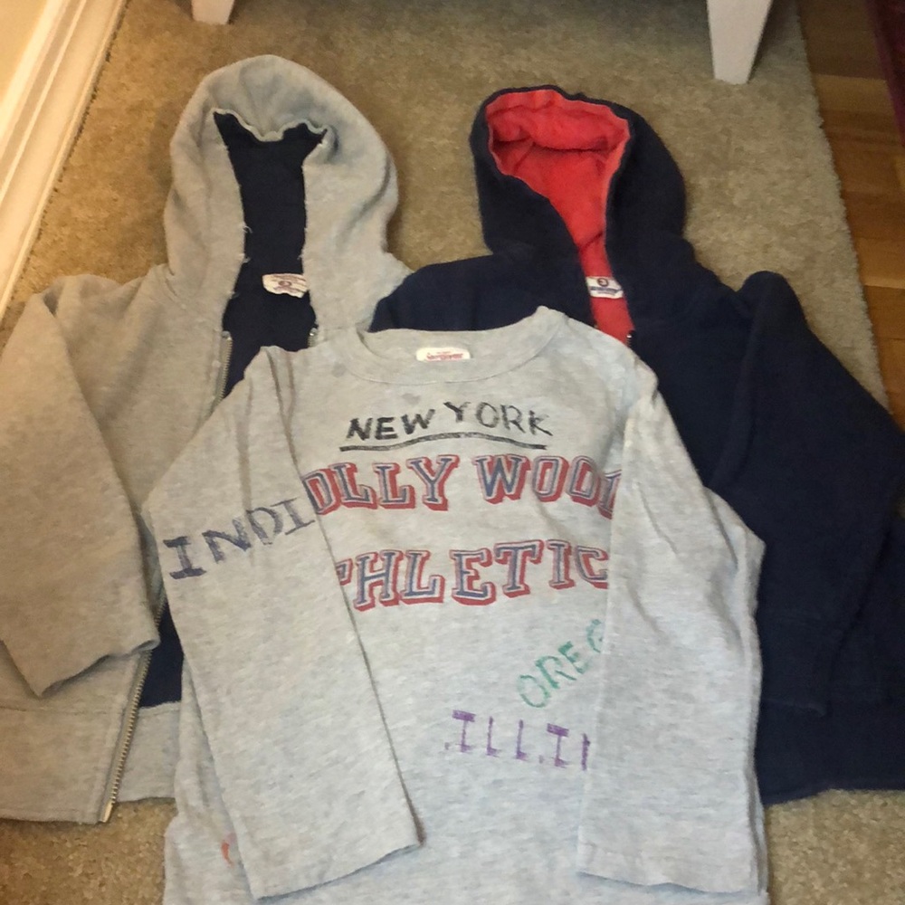 Gold rush outfitters sportswear products 2 zip up sweatshirts and long sleeve